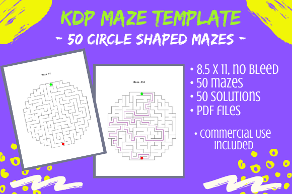 50 Circle Shaped Mazes for Activity Book – A Creative Resource for KDP Publishers