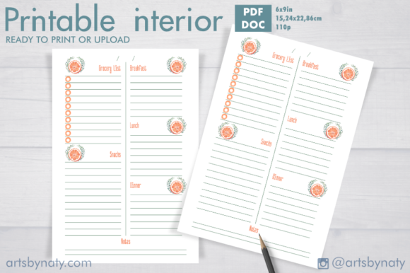 Boost Your Productivity with the Daily Citrus Themed Meal Planner