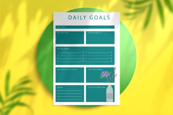 Daily Goal Planner Turquoise