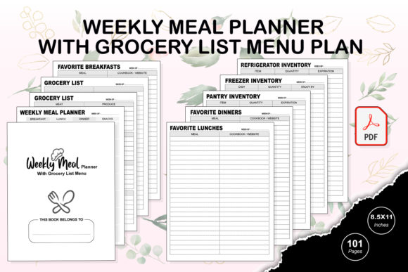 KDP Weekly Meal Planner and Grocery List: Streamlining Meal Preparation for Modern Lifestyles
