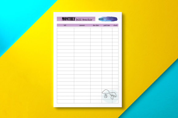 Monthly Bill Tracker Purple: A Stylish, Practical Typeface for Modern Design Projects