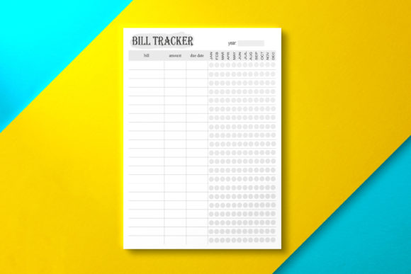 Organize Your Finances with the Year Bill Tracker Page