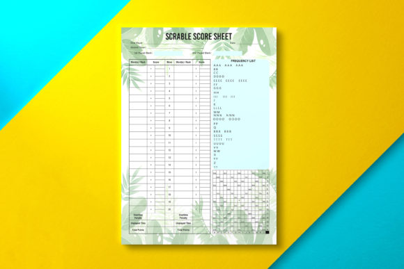 Scrabble Score Sheet Paper Tropical: A Fresh Take on Game Organization
