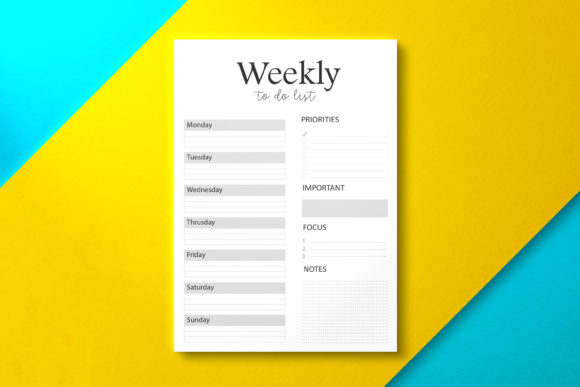 Weekly To Do List Classic Template PDF