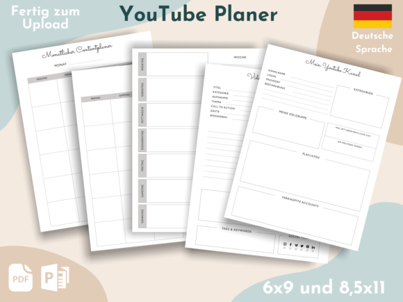 YouTube Planner for German KDP Interior Projects